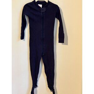 Hanna Andersson Organic Cotton Footed Pajamas Size 3 Navy Blue